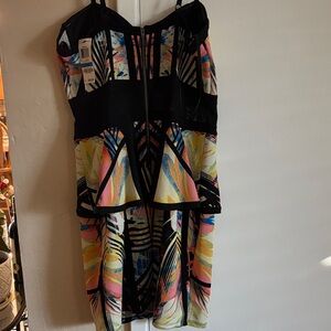Material Girl Black and Multicolor Mini Dress